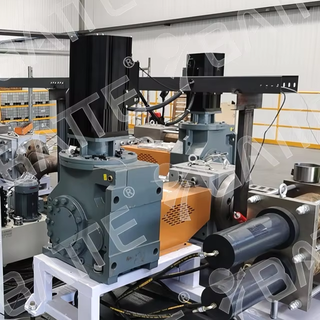 double piston extrusion screen changer for plastic